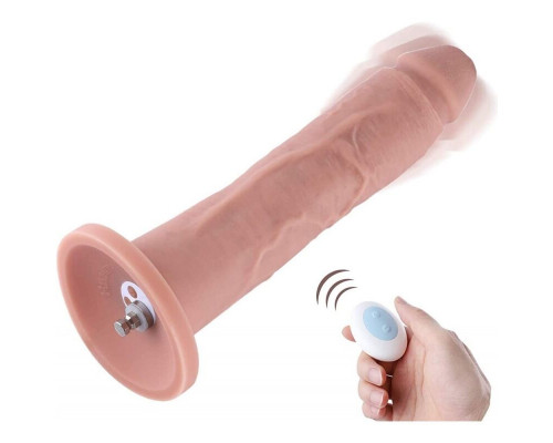 Фалоімітатор 10.2″ з вібрацією для секс-машин Hismith Silicone Dildo with Vibe, знімний конектор