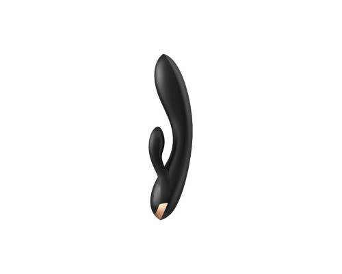 Смарт вібратор кролик із подвійним відростком Satisfyer Double Flex Black