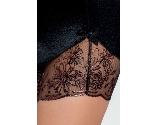 Сорочка приталена з чашечками BRIDA CHEMISE black XXL/XXXL - Passion Exclusive, трусики