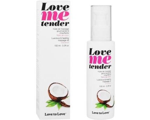 Масажне масло Love To Love LOVE ME TENDER Noix De Coco (100 мл) натуральне без консервантів