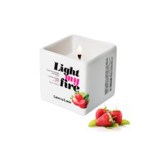 Масажна свічка Love To Love LIGHT MY FIRE Strawberry (80 мл) без парабенів і консервантів