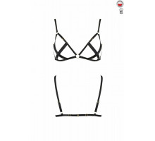 Відкритий бюстгальтер-стрепи NICKY BRA black S/M - Passion Exclusive