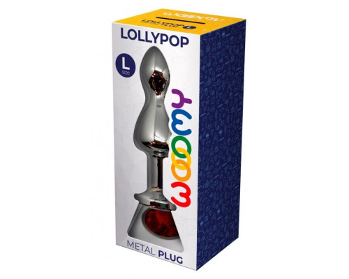 Анальна пробка Wooomy Lollypop Double Ball Metal Plug Red L