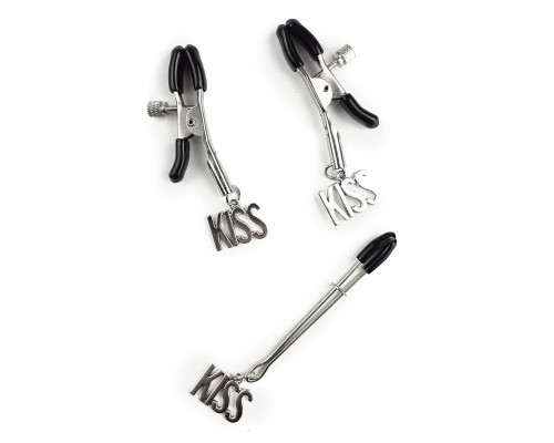 Затискач для сосків та клітора Art of Sex - Nipple and clit clamps KISS