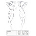 Комплект білизни ORIHIME SET white L/XL - Passion: стрепи: ліф і трусики