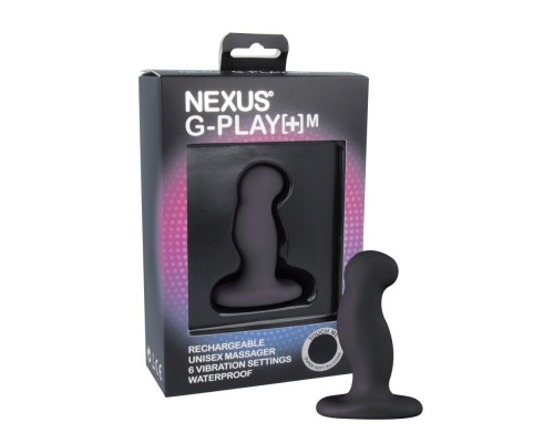 Вібромасажер простати Nexus G-Play Plus M Black, макс діаметр 3 см, перезаряджається