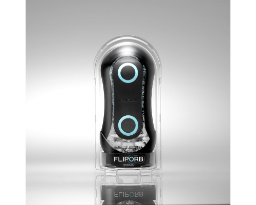 Мастурбатор Tenga FLIP ORB STRONG — Blue Rush, з можливістю зміни тиску та стимулювальними кульками