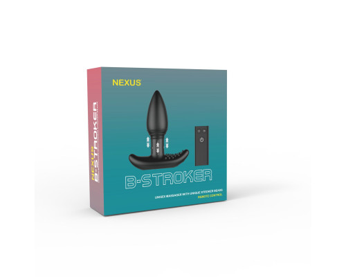 Анальна вібропробка Nexus B-stroker з масажними намистинами на ніжці з пультом Д/КУ + змазка 250 мл