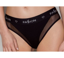Трусики з прозорою вставкою Passion PS002 PANTIES black, size L