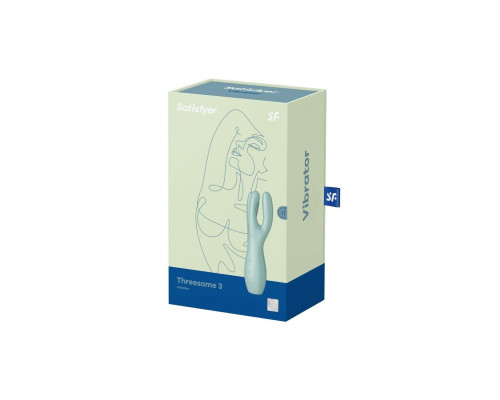 Кліторальний вібратор Satisfyer Threesome 3 Mint з трьома пальчиками