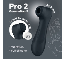 Вакуумний кліторальний стимулятор Satisfyer Pro 2 Generation 3 with Liquid Air Dark Grey