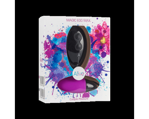 Потужне віброяйце Alive Magic Egg MAX Violet з пультом дистанційного керування, потужне