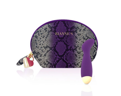 Вібратор для точки G Rianne S: Boa Mini Purple, 10 режимів роботи, медичний силікон, косметичка-чохол