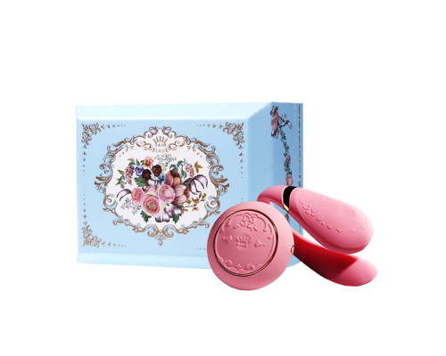 Смарт-вібратор для пар Zalo Fanfan set Rouge Pink, пульт ДК