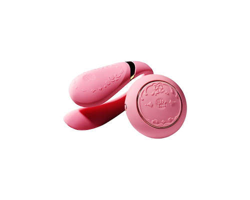 Смарт-вібратор для пар Zalo Fanfan set Rouge Pink, пульт ДК