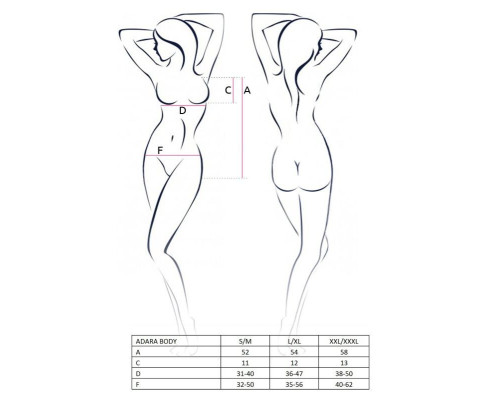 Боді монокіні ADARA BODY red L/XL - Passion