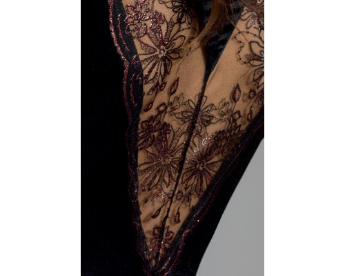 Пеньюар BRIDA PEIGNOIR black L/XL - Passion Exclusive, трусики