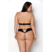 Комплект: відкритий топ та трусики з екошкіри з люверсами Malwia Set 6XL/7XL — Passion