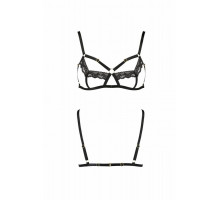 Бюстгальтер-стрепи з мереживом SOLON BRA black S/M - Passion Exclusive