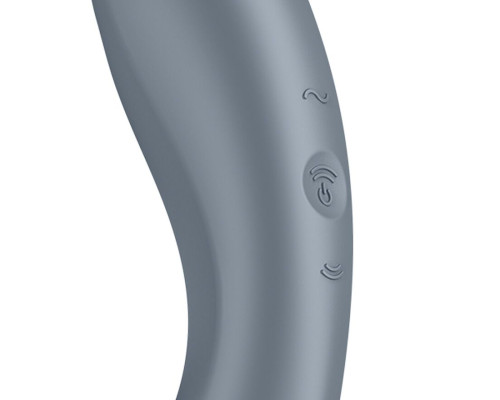 Вакуумний стимулятор із вібрацією Satisfyer Curvy Trinity 1 Bluegrey