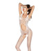 Розпродаж!!! Бодистокинг Passion BS044 white, комбинезон с открытым животиком