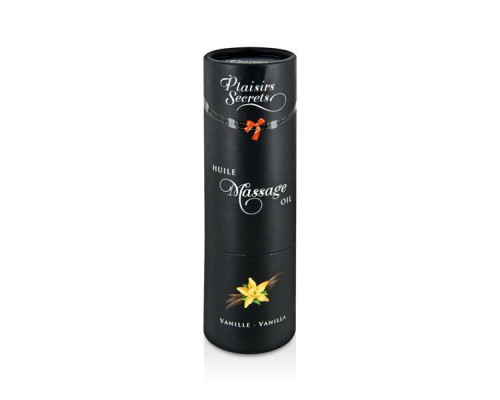 Масажна олія Plaisirs Secrets Vanilla (59 мл) з афродизіаками, їстівна, подарункова упаковка