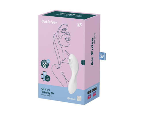 Satisfyer Curvy Trinity 5+ White – вакуумний смарт-вібратор білий