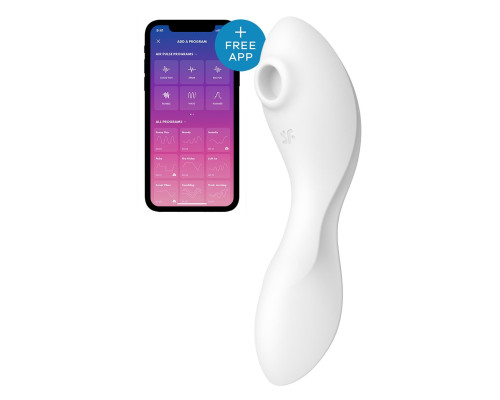 Satisfyer Curvy Trinity 5+ White – вакуумний смарт-вібратор білий
