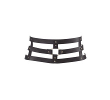 Портупея-пояс Bijoux Indiscrets MAZE - Wide Belt and Restraints Black, екошкіра
