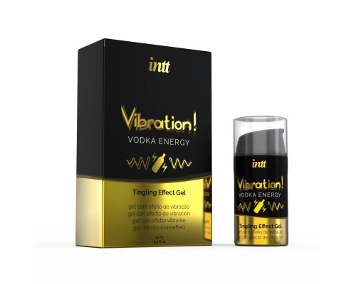 Рідкий вібратор Intt Vibration Vodka (15 мл), густий гель, дуже смачний, діє до 30 хвилин
