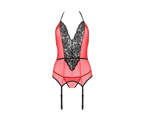 PEONIA CORSET red L/XL Passion
