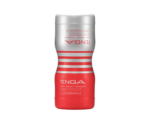 Мастурбатор Tenga Dual Feel Cup двосторонній, із двома незалежними каналами