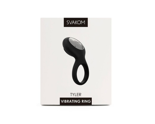 Эрекционное кольцо с вибрацией Svakom Tyler Black