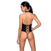 Боді з еко-шкіри з імітацією шнурівки та відкритим доступом Nancy Body black XXL/XXXL - Passion