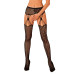 Эротические колготки-бодистокинг Obsessive Garter stockings S821 S/M/L, имитация чулок и пояса для чулок