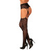 Эротические колготки-бодистокинг Obsessive Garter stockings S821 S/M/L, имитация чулок и пояса для чулок