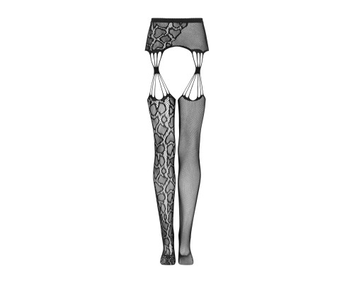 Эротические колготки-бодистокинг Obsessive Garter stockings S821 S/M/L, имитация чулок и пояса для чулок