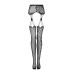 Эротические колготки-бодистокинг Obsessive Garter stockings S821 S/M/L, имитация чулок и пояса для чулок