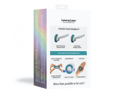 Эрекционное кольцо широкое Love To Love COOL RING - TEAL ME