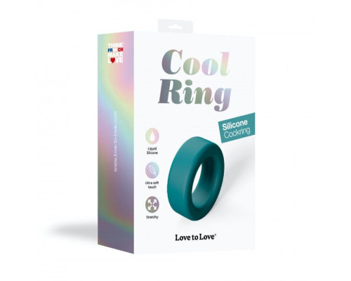 Эрекционное кольцо широкое Love To Love COOL RING - TEAL ME
