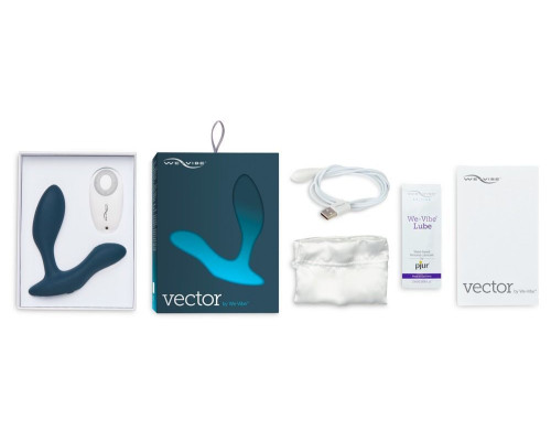 Смарт-вібромасажер простати We-Vibe Vector з пультом ДК, регульований кут нахилу