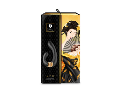 Вібратор кролик гнучкий Shunga - Miyo Intimate Massager Black