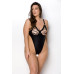 Боді з екошкіри CELINE BODY black 4XL/5XL — Passion: з доступом, відкритий