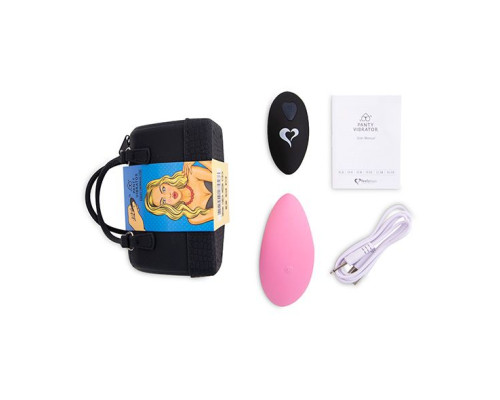 Вібратор в трусики FeelzToys Panty Vibrator Pink з пультом дистанційного керування, 6 режимів роботи