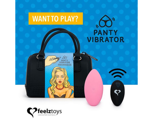 Вібратор в трусики FeelzToys Panty Vibrator Pink з пультом дистанційного керування, 6 режимів роботи