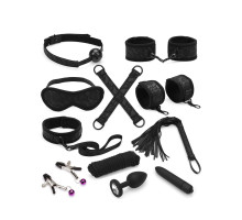 Набір БДСМ Liebe Seele Black Lace and Neoprene 11 аксесуарів Bondage Kit