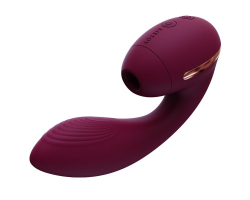 Вакуумний вібратор Kistoy Tina Mini Violet, вагінально-кліторальний