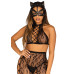 Leg Avenue Vegan leather studded catmask Black