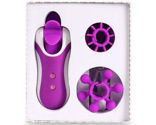 Стимулятор з імітацією оральних ласк FeelzToys - Clitella Oral Clitoral Stimulator Purple