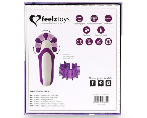 Стимулятор з імітацією оральних ласк FeelzToys - Clitella Oral Clitoral Stimulator Purple